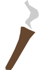 An unlit torch