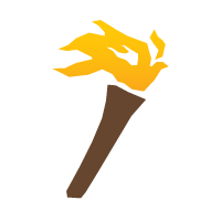 A lighted torch